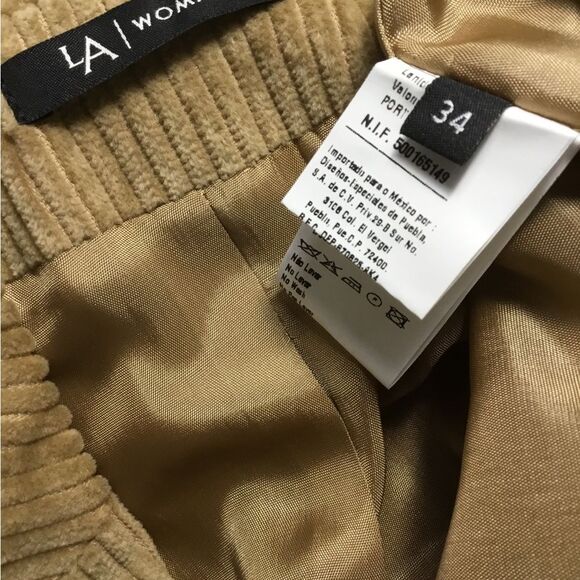 Vintage 100% cotton corduroy blazer coat XS/S/34 jacket equestrian tan - Picture 7 of 10